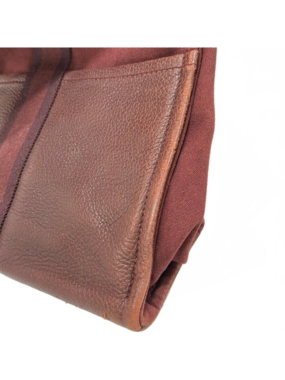 Hermes Tote Fourre Tout MM Half Leather Bordeaux - Picture 14 of 14